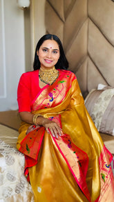 Tissue Silk Rich Maharani Border Saree