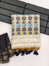 Designer Muga Cotton Jamdani Saree