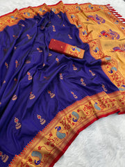 Traditional Jumkha Soft Silk Paithani Saree