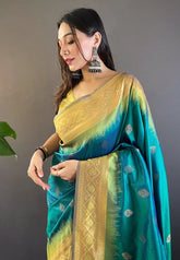 Soft Silk Contrast Border Zari Woven Saree
