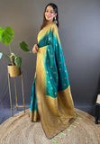 Soft Silk Contrast Border Zari Woven Saree