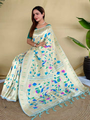 All Over Jaal Weaving Brocket Paithani Soft Silk Saree