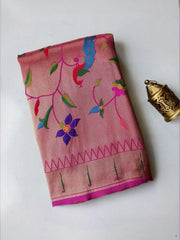 All Over Jaal Weaving Brocket Paithani Soft Silk Saree