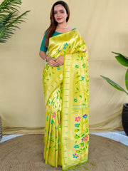 Pure Silk Kanchipuram Full Weaving Wedding Special Paithani Saree