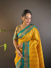 Soft Silk Contrast Border Zari Woven Saree