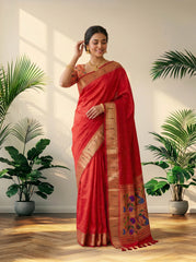 Soft Khadi Raw Silk Rich Paithani Saree