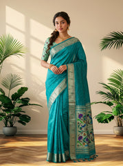 Soft Khadi Raw Silk Rich Paithani Saree