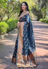 Katan Silk Zari Woven Banarasi Saree