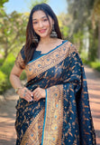Katan Silk Zari Woven Banarasi Saree