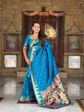 Soft Silk Designer Temple Paithani Saree