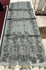 Soft Chanderi Cotton Resham Weaving & Jamdani Pallu Saree