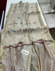 Premium Muga Cotton Resham Floral Pallu Saree