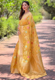 Organza Zari Woven Festive Wear Saree