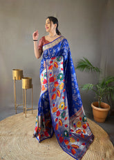 Paithani Soft Silk 3D Traditional Design Saree