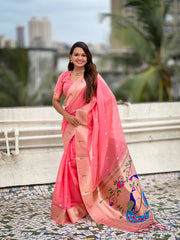Soft Organza Paithani Saree – Festive Edition
