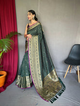 Gold Jacquard Border Small Motifs Saree