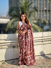 Beautiful Tussar Silk Zari Woven Saree