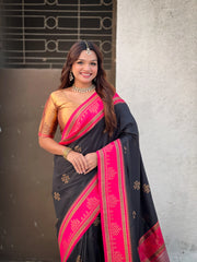 Soft Silk Rangoli Zari Saree – Traditional Edition