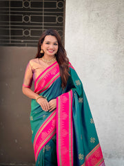 Soft Silk Rangoli Zari Saree – Traditional Edition
