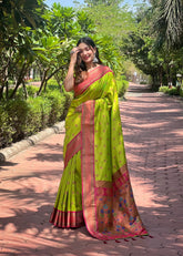 Peacock Paithani Meenakari Pallu Saree