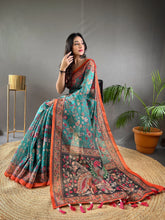 Kalamkari Printed Pure Malai Cotton Saree