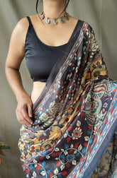 Soft Cotton Kalamkari Printed Saree