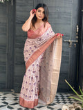 Assam Silk Floral Kalamkari Saree