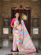 Soft Silk Multi Temple Banarasi Saree