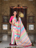 Soft Silk Multi Temple Banarasi Saree