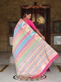 Soft Silk Multi Temple Banarasi Saree