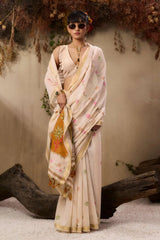 Premium Muga Cotton Resham Floral Pallu Saree