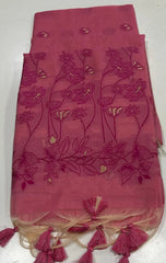 Soft Chanderi Cotton Resham Weaving & Jamdani Pallu Saree