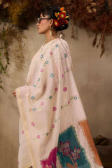 Premium Muga Cotton Resham Floral Pallu Saree
