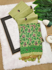 Soft Chanderi Cotton Jamdani Saree