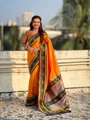 Soft Silk Rangoli Zari Saree – Traditional Edition