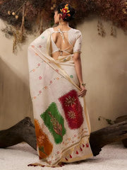 Premium Muga Cotton Resham Floral Pallu Saree