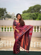 Soft Silk Banarasi Golden Tree Saree