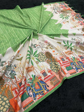 Kolam Silk Shibori Digital Printed Pichwai Saree