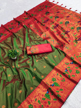 Paithani Soft Silk Meenakari Paithani Saree