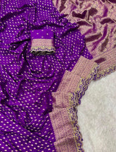 Bridal Wedding Khadi Georgette Sabyasachi Scallop Saree