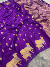Moonga Silk Nandi Border Banarasi Saree