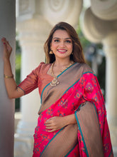 Soft Silk Meenakari Wedding Bandhani Paithani Saree