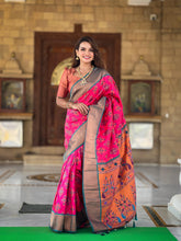 Soft Silk Meenakari Wedding Bandhani Paithani Saree