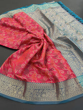 Patola Silk Bandhani Zari Woven Saree