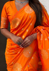 Soft Moonga Silk Banarasi Zari Woven Saree