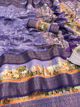 Digital Printed Cotton Chanderi Saree