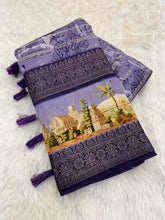 Digital Printed Cotton Chanderi Saree