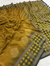 Soft Silk Dusty Banarasi Zari Woven Saree