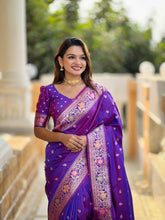 Soft Banarasi Silk Meenakari Saree