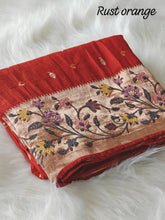 Viscose Raw Silk Bandhej Printed Paithani Saree